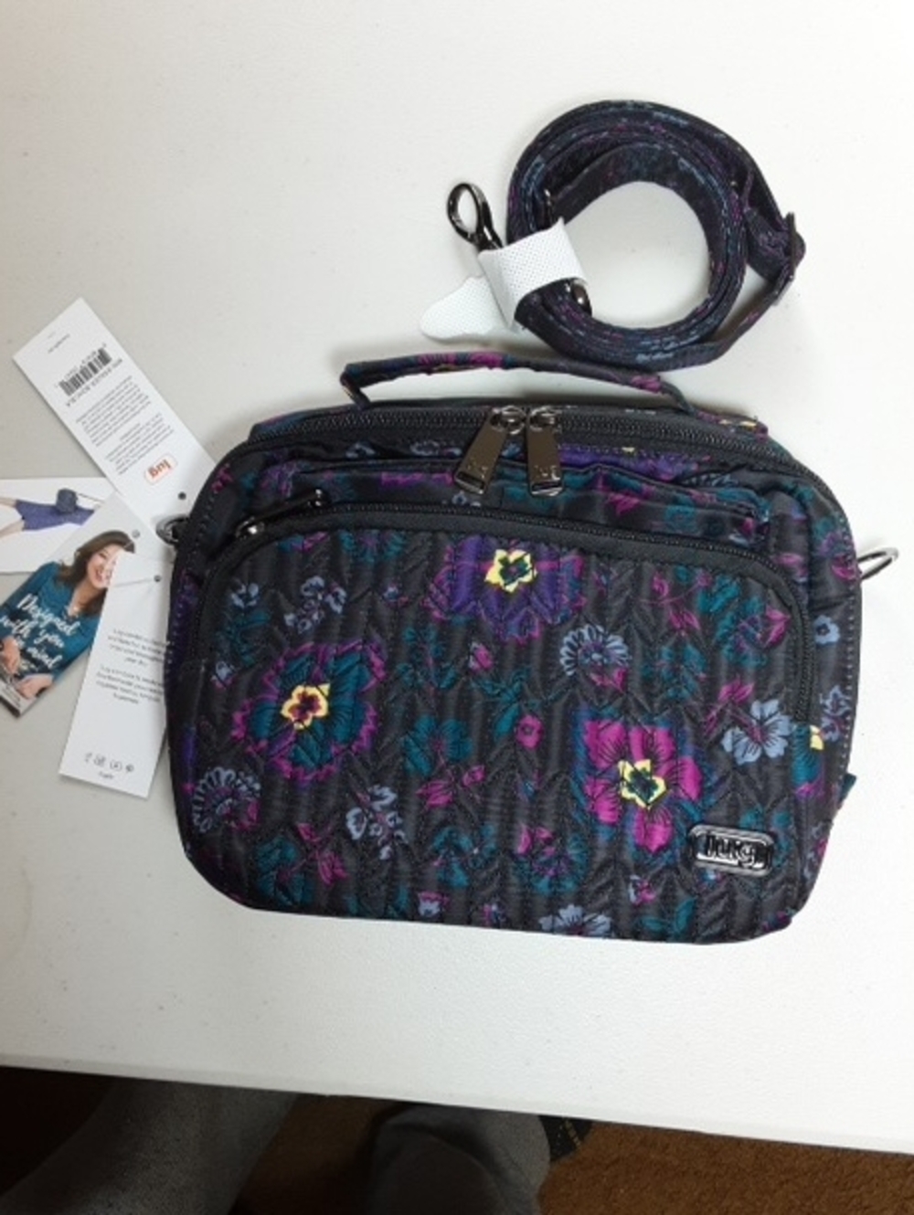 Lug Mini Ranger Crossbody, In Boho Floral Black